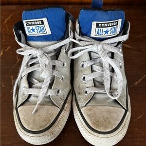 Converse Kids' Gray and Blue All Star Sneakers